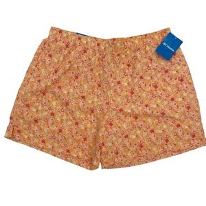 Columbia Women’s Size 1X Sandy River 11 Shorts 6” inseam peach floral NWT
